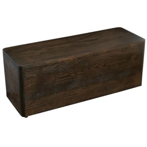 151-224287112 Rectangular Display Riser - 20" x 7" x 7", Oak Wood, Dark Stain