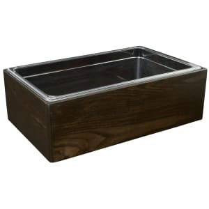 151-2242110112 Rectangular Ice Housing - 13W" x 11"D x 6"H, Oak Wood, Dark