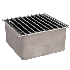 151-3440110 Chafer Alternative - 10 1/4"W x 10"D x 5 1/2"H, Pine Wood, Gray Wash