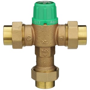 813-1ZW1017XLC 1" Thermostatic Mixing Valve w/ Copper Sweat Connection