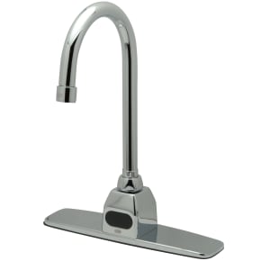 813-Z6920XLACACP8 Deck Mount Gooseneck Sensor Faucet w/ 0.5 gpm Aerator & 6 VDC Power Converter - 8" Plate, Chrome