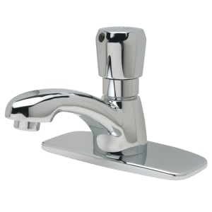 813-Z86100XLCP43M Basin Faucet w/ Slow Self Closing, Push Button - 0.5 gpm Spray Outlet, 4" Plate