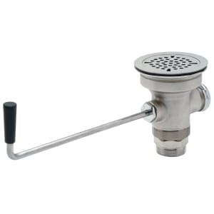 813-Z89600 Twist Lever Drain w/ 3 1/2" Opening & 1 1/4" Outlet