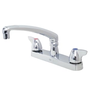 813-Z871G3XL Deck Mount Lavatory Faucet w/ 8" Cast Spout & 2" Dome Handles - 2.2 gpm Pressure