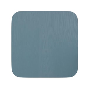 916-4JJSEAPL01CBGG Wood Seat for Metal Chairs or Stools - Resin Wood, Teal Blue Finish