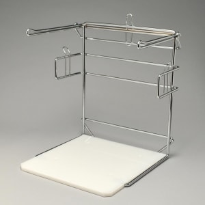 909-CTRACK Snap-Eze™ T Shirt Bag Rack, Metal w/ White Base