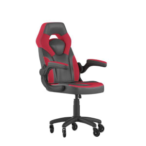 916-CH00095REDRLBGG Swivel Gaming Chair w/ Black & Red LeatherSoft Back & Seat - Black Ba...
