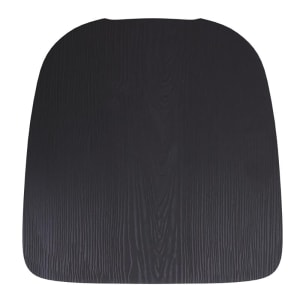 916-4JJSEAPL02BKGG Wood Seat for Metal Barstools - Resin Wood, Black Finish