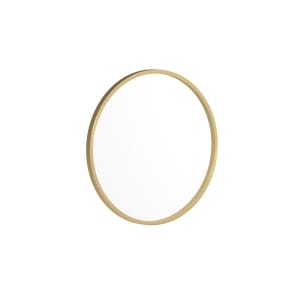 916-HFKHD0GDCRE8291 20" Round Large Accent Wall Mirror, Metal, Gold