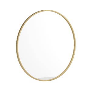 916-HFKHD0GDCRE8491 30" Round Large Accent Wall Mirror, Metal, Gold