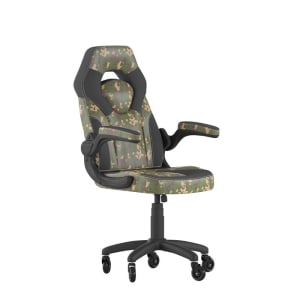 916-CH00095CAMRLBGG Swivel Gaming Chair w/ Black & Camo LeatherSoft Back & Seat - Black Base