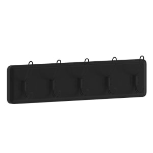 916-HFKHDGDICRE8432 24" Wall Mount Storage Rack, Pine Wood, Black
