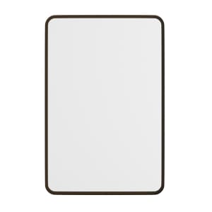 916-HFMHDGDICRE8312 Rectangular Accent Wall Mirror, 20" x 30", Metal, Brushed Bronze