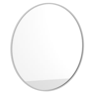 916-HFKHD6GDCRE8202 36" Round Large Accent Wall Mirror, Metal, Silver