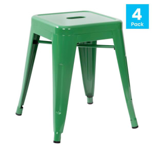 916-ETBT350318GNGG Stacking Backless Dining Stool - Iron, Green