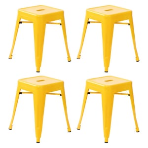 916-ETBT350318YLGG Stacking Backless Dining Stool - Iron, Yellow