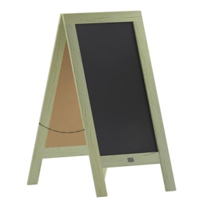 916-HGWAGDICRE85543 Double-Sided Magnetic Chalkboard Easel - 20" x 40", Pine Wood, Vintage Green