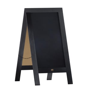 916-HGWAGDISCRE8052 Double-Sided Magnetic Chalkboard Easel - 20" x 40", Pine Wood, Black