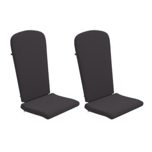 916-JJCSN14501GY2GG Seat Cushion for High Back Patio Chairs - 19 1/4"W x 47 1/4"D x 2"H, Polypropylene, Black