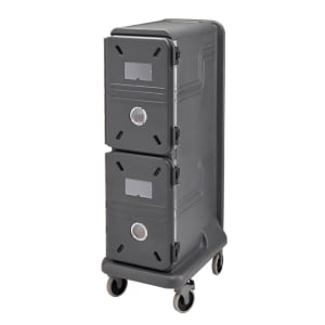 144-PCU1000CP615 Pro Cart Ultra™ Cold Insulated Food Carrier w/ (10) Pan Capacity, Charcoal Gray, 115v
