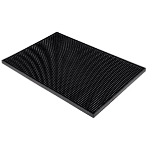 Winco BL-240K 2' Black Plastic Mesh Bar Mat / Shelf Liner