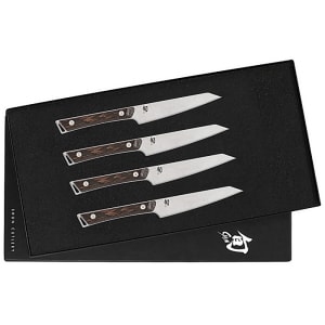194-SWTS0430 4 Piece Kanso Steak Knife Set w/ Tagayasan Wood Handle, Stainless Steel