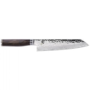 194-TDM0771 8" Premier Kiritsuke Chef's Knife w/ Walnut PakkaWood Handle