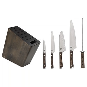 194-SWTS0600 6 Piece Kanso Knife Set w/ Wooden Block