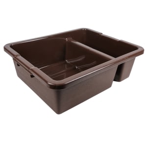 229-1547BR Bus Box w/ (2) Compartments - 21 1/2" x 17" x 7", Brown