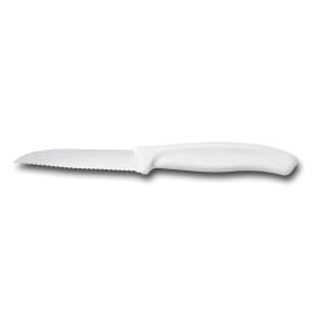 037-67437 Paring Knife w/ 3 1/4" Blade, White Polypropylene Handle