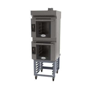 516-BLS4HTD2H Double Half Size Electric Convection Oven - 7.6kW, 208-240v/1ph