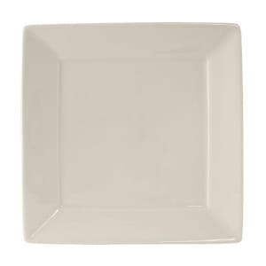 424-BEH1016 10 1/8" Square DuraTux®© Plate - Ceramic, American White/Eggshell