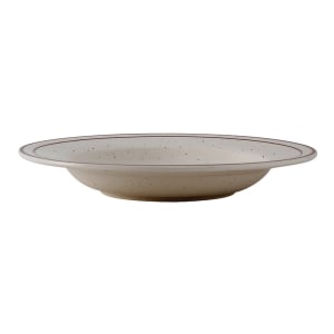 424-TBS110 15 oz Round Bahamas Pasta Bowl - Ceramic, American White/Eggshell with Brown Speckle