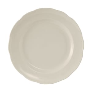 424-TSC008 9" Round Shell Plate - Ceramic, American White/Eggshell
