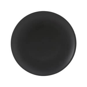 424-VBA064 6 1/2" Round Zion Plate - Porcelain, Black