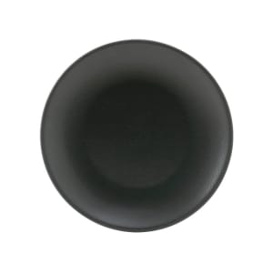 424-VBA071 7 1/8" Round Zion Plate - Porcelain, Black