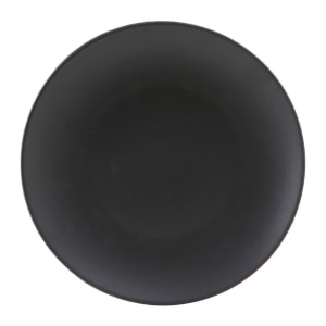 424-VBA115 11 3/4" Round Zion Plate - Porcelain, Black