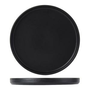 424-VBAS082 8 1/4" Round Zion Plate - Porcelain, Black