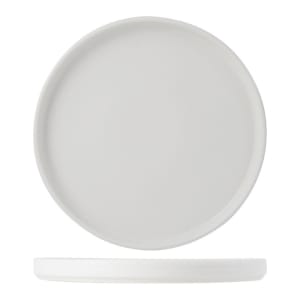 424-VWAS082 8 1/4" Round Zion Plate - Porcelain, White