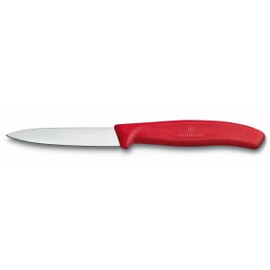 037-67601 Paring Knife w/ 3 1/4" Blade, Red Polypropylene Handle