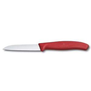 037-67401 Paring Knife w/ 3 1/4" Blade, Red Polypropylene Handle