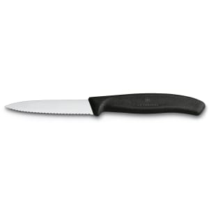 037-67633 Wavy Paring Knife w/ 3 1/4" Blade, Black Polypropylene Handle