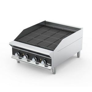 175-CBGHD36 36" Heavy-Duty Gas Charbroiler w/ Reversible Grill Plates - Stainless Steel, Con...