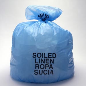 909-HD3141BE Liner Bags for Soiled Linen - 41"L x 31"W, 0.55 mil HDPE, Blue