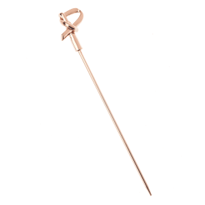 132-M37182CP 4 3/8" Cocktail Pick w/ Bamboo Knot Top, Copper