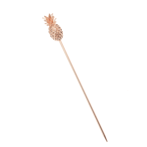132-M37181CP 4 3/8" Cocktail Pick w/ Pineapple Top, Copper