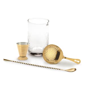 132-M37132GD 4-Piece Cocktail Mixing Set - Gold