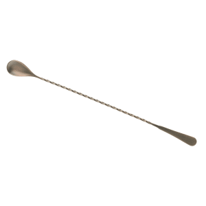 132-M37010ACP 13 3/16" Japanese Bar Spoon w/ Machined End, Antique Copper