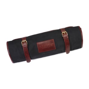 132-M30930 Mixology Gear Roll - Waxed Canvas & Leather, Black
