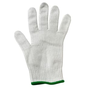 132-M33413M Medium Cut Resistant Glove - Stainless Steel Reinforced, White w/ Green Cuff